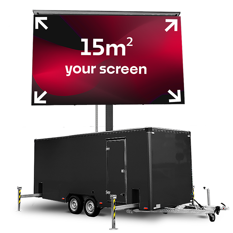<b>15 m2 with your screen</b>