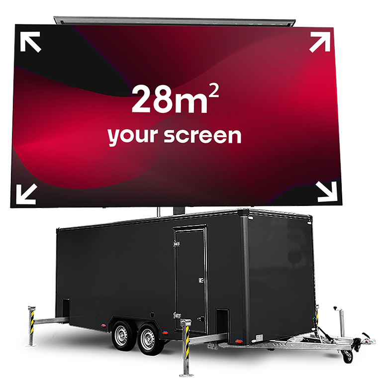<b>28 m2 with your screen</b>